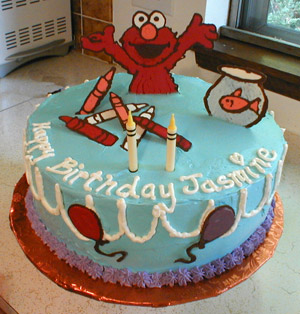 Cars Birthday Cake on Fine And Full    Jasmine   S Cake     Elmo   S Cool